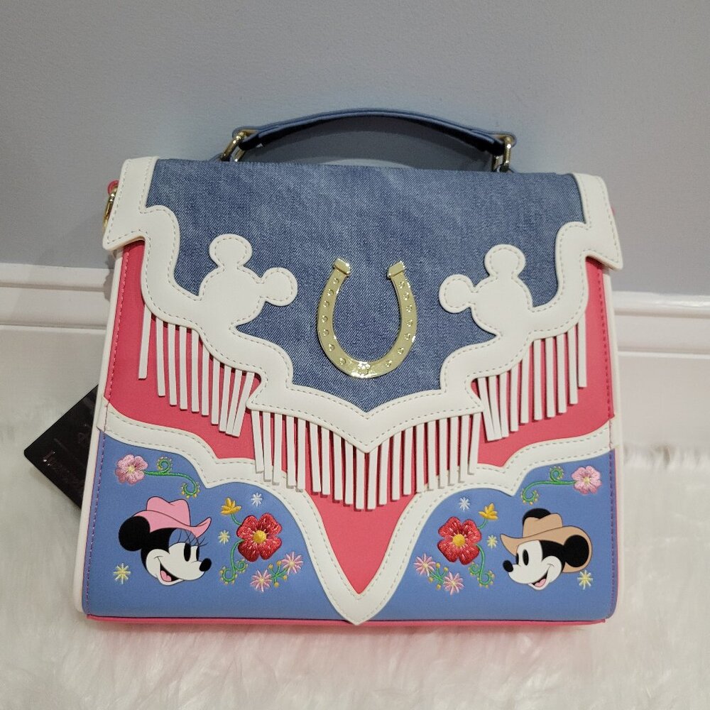 Loungefly Western Mickey & Minnie Mouse Crossbody Bag